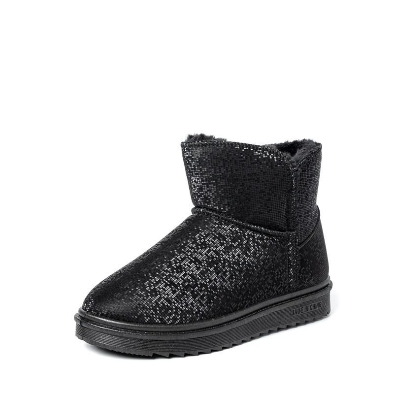 New Style Reflective Mid-Tube Warm Cotton Shoes PU Sole Snow Boots