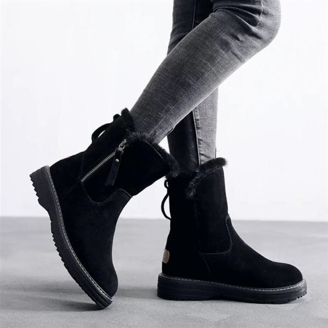 Women Boots Non-slip Waterproof Winter Ankle Snow Boots Women Platform Winter Shoes with Thick Fur thigh high boots