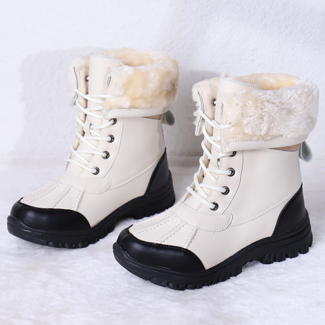 Winter new women's leather boots Martin boots high top leather shoes
