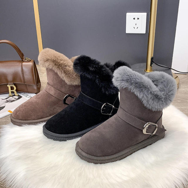 Bairuilun factory wholesale fashion in stock warm casual snow winter boots