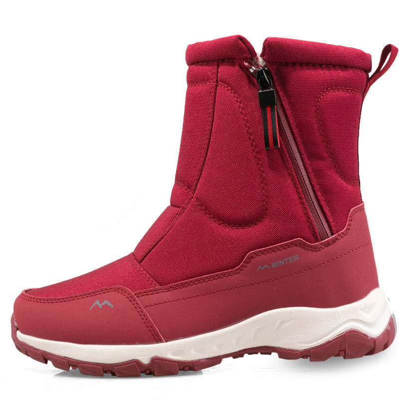 BAIRUILUN mens boots winter boots waterproof leather ankle boots womans snow shoes
