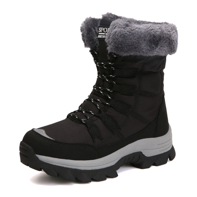 Winter soft soled high top women's snow boots and thickened to keep warm soled outdoor