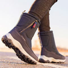 BAIRUILUN mens boots winter boots waterproof leather ankle boots womans snow shoes