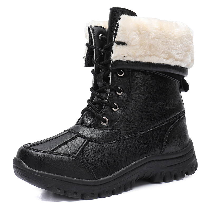 Winter new women's leather boots Martin boots high top leather shoes