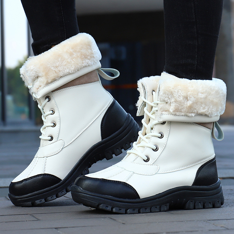 Winter new women's leather boots Martin boots high top leather shoes