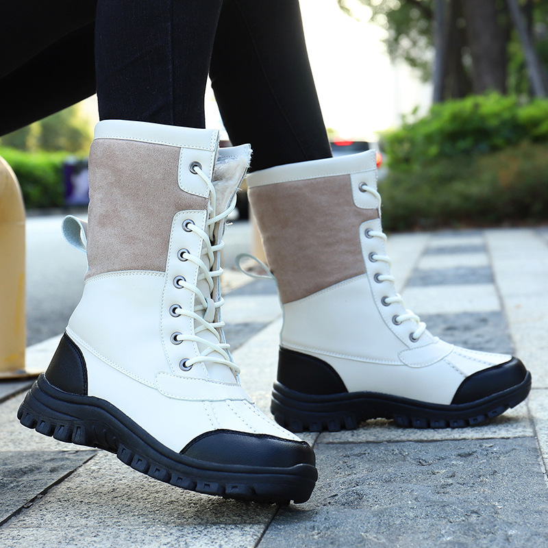 Winter new women's leather boots Martin boots high top leather shoes