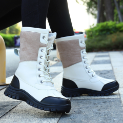 Winter new women's leather boots Martin boots high top leather shoes