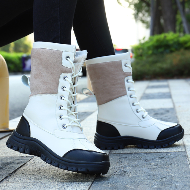Winter new women's leather boots Martin boots high top leather shoes