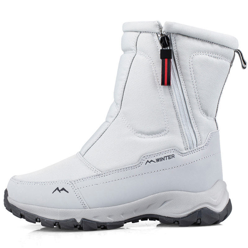 BAIRUILUN mens boots winter boots waterproof leather ankle boots womans snow shoes