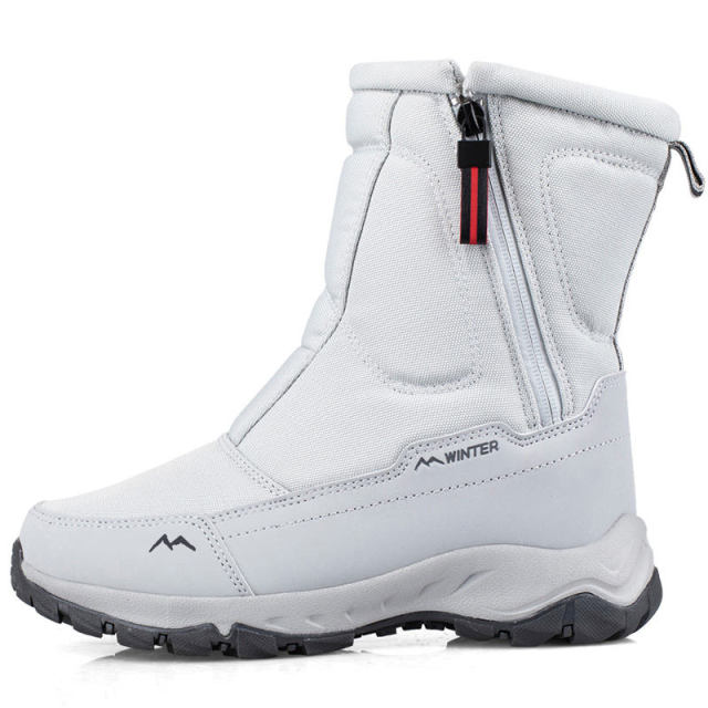 BAIRUILUN mens boots winter boots waterproof leather ankle boots womans snow shoes