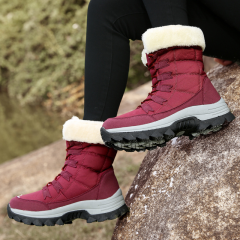 Winter soft soled high top women's snow boots and thickened to keep warm soled outdoor