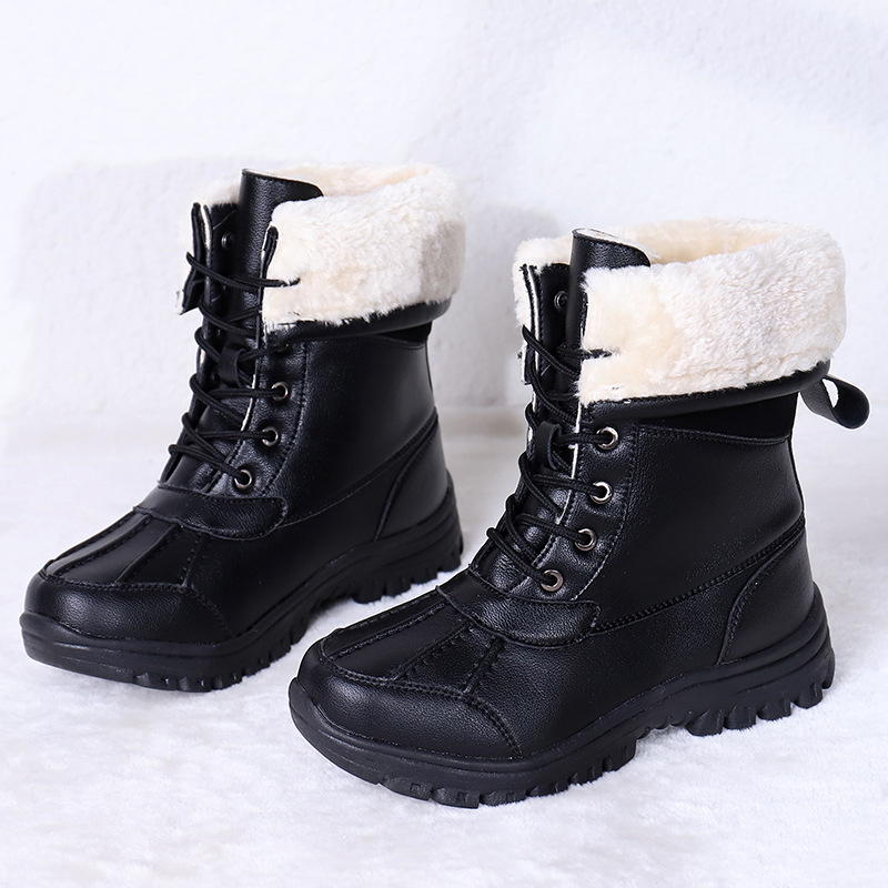 Winter new women's leather boots Martin boots high top leather shoes