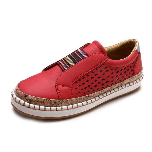 fashion casual high quality comfortable footwear breathable new style lady women slip on flats shoes