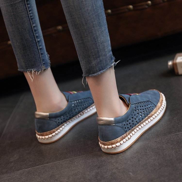 fashion casual high quality comfortable footwear breathable new style lady women slip on flats shoes