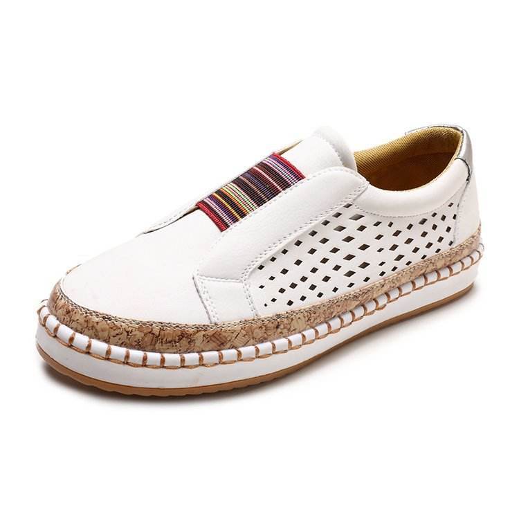 fashion casual high quality comfortable footwear breathable new style lady women slip on flats shoes