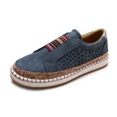 fashion casual high quality comfortable footwear breathable new style lady women slip on flats shoes