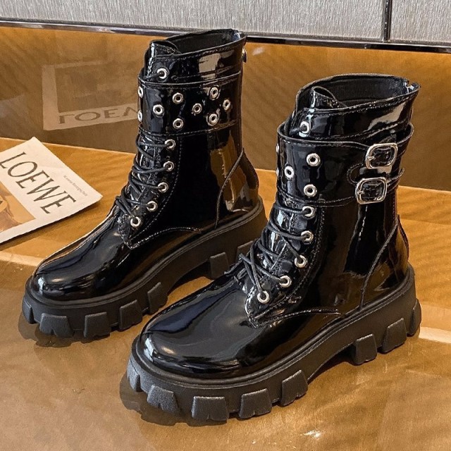 Winter New Trendy And Thermal Plush Martin Boots For Women Thicken Bottom And Anti-Slip Outsole Women's Snow Boots