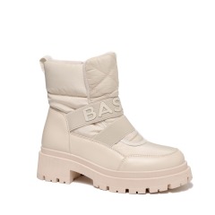 High-Quality Women's Plush Warm Lining Snow Boots Comfortable And Soft Middle Beige Snow Shoes For Women