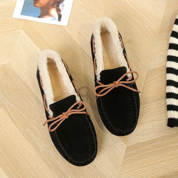 Fashion Women's Winter Thermal Snow Booties With Wear-Resisting Outsole Comfortable And Soft Flat Winter Shoes For Women