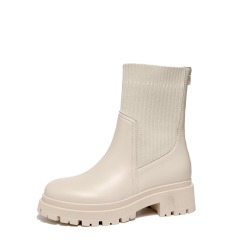 Custom Women's Winter High Quality Middle Snow Boots PU Upper Comfortable And Thermal Lining Shoes For Women