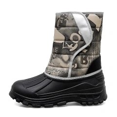Winter Thicken Warm Plush Lining Fishing Boots Anti-Slip Wear-Resistance Outsole Thermal And Waterproof Snow Boots