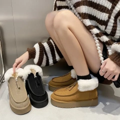 Thicken Bottom Women's Warm Plush Lining Winter Snow Shoes Anti-Slip Outsole Soft And Comfortable Shoes For Women