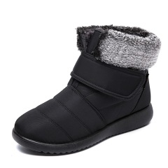 New style cotton-padded leisure low tube flat heel Korean winter short tube snow boots women's large size winter shoes