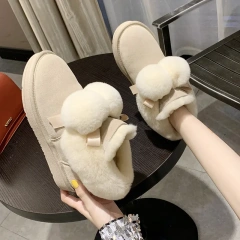 Fashion women's winter new hairy design snow shoes boots elegant thicken plush cute solid short snow boots for ladies
