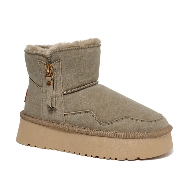 Wholesale winter thick snow boots women's warm non-slip outsole cotton shoes