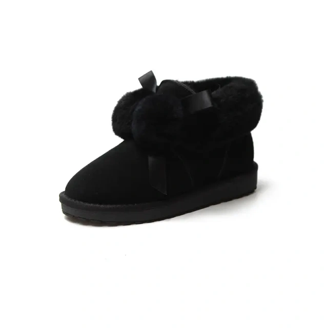Fashion women's winter new hairy design snow shoes boots elegant thicken plush cute solid short snow boots for ladies
