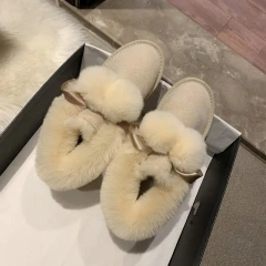 Fashion women's winter new hairy design snow shoes boots elegant thicken plush cute solid short snow boots for ladies