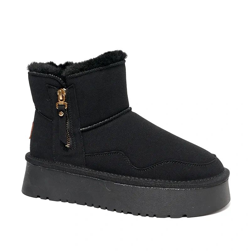 Wholesale winter thick snow boots women's warm non-slip outsole cotton shoes