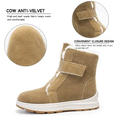 Wholesale Women's Warm Plush Lining Anti-Slip Outsole Snow Boots Fashion And Comfortable Winter Shoes For Women