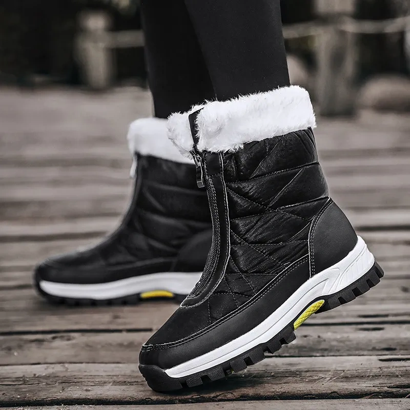 Winter New Casual Umbrella Cloth Plush Warm Snow Boots Fashion Waterproof Thickened Snow Boots For Women
