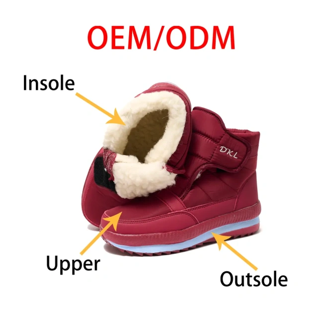 Bairuilun Wholesale support custom ankle boots waterproof winter snow boots for women