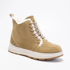 Wholesale Women's Winter Warm Plush Lining Ankle Snow Boots Lace-up Soft And Comfortable Snow Shoes For Women