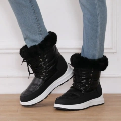 Hot Sale Winter Warm Plush Lining Ladies Snow Shoes Waterproof Upper Soft And Thermal Snow Boots For Women