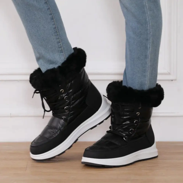 Hot Sale Winter Warm Plush Lining Ladies Snow Shoes Waterproof Upper Soft And Thermal Snow Boots For Women