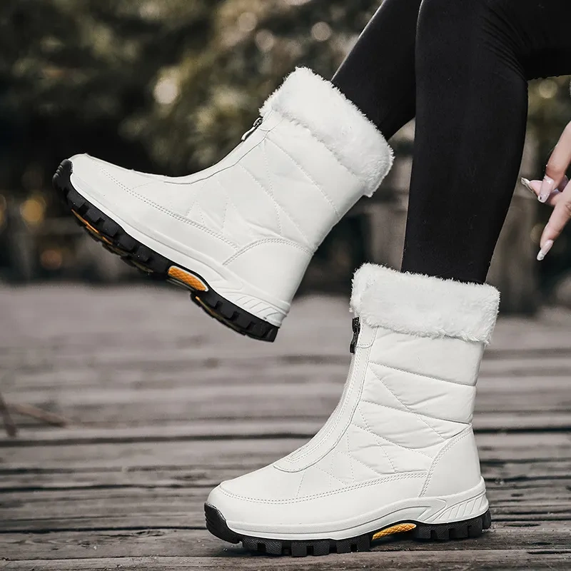 Winter New Casual Umbrella Cloth Plush Warm Snow Boots Fashion Waterproof Thickened Snow Boots For Women