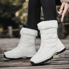 Winter New Casual Umbrella Cloth Plush Warm Snow Boots Fashion Waterproof Thickened Snow Boots For Women