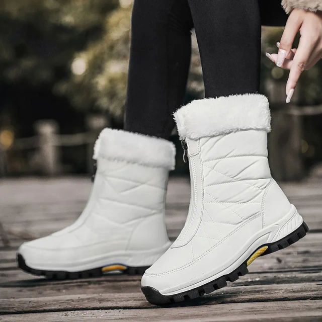 Winter New Casual Umbrella Cloth Plush Warm Snow Boots Fashion Waterproof Thickened Snow Boots For Women