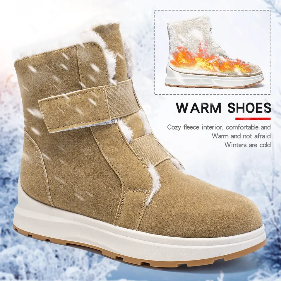 Wholesale Women's Warm Plush Lining Anti-Slip Outsole Snow Boots Fashion And Comfortable Winter Shoes For Women