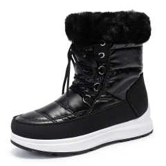 Hot Sale Winter Warm Plush Lining Ladies Snow Shoes Waterproof Upper Soft And Thermal Snow Boots For Women