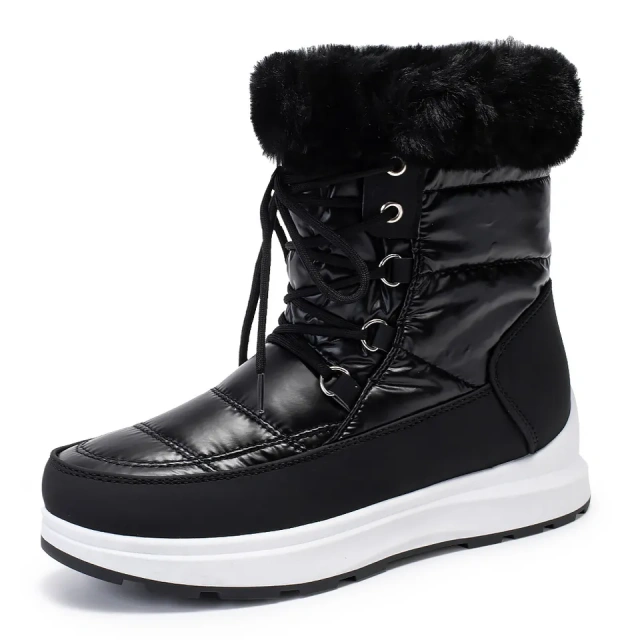 Hot Sale Winter Warm Plush Lining Ladies Snow Shoes Waterproof Upper Soft And Thermal Snow Boots For Women