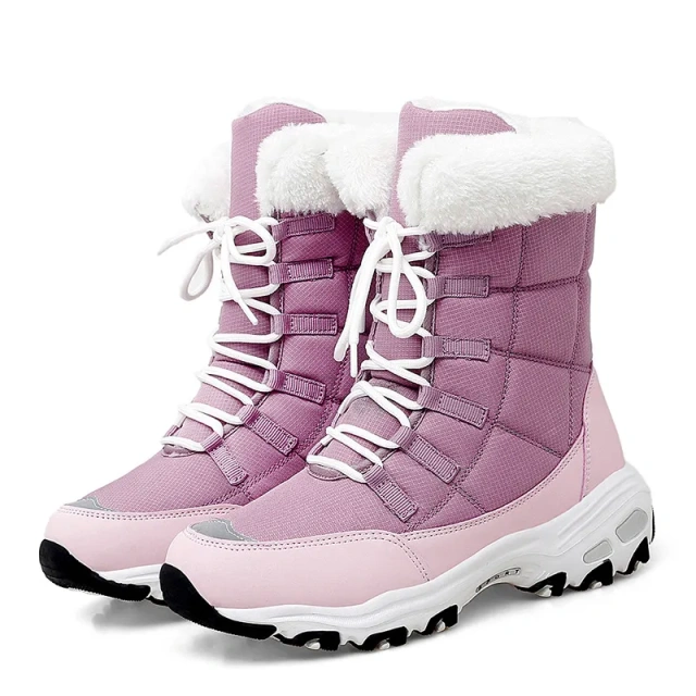 Winter New Mid High Top Line Warm and Plush Thickened Snow Boots Casual Warm Women's Snow Boots For Women