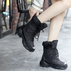 Winter New Mid High Top Line Warm and Plush Thickened Snow Boots Casual Warm Women's Snow Boots For Women