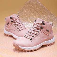 Women's winter high top fashion new outdoor sport snow boots plush and thickened warm pink snow boots for ladies