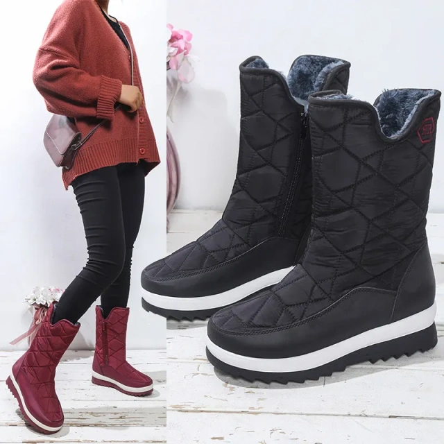 Winter New Fashion Student Casual Plush Boots Girls Snow Shoes Women Plush Warm Warm Short Boots Female