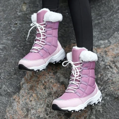 Winter New Mid High Top Line Warm and Plush Thickened Snow Boots Casual Warm Women's Snow Boots For Women