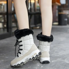 Winter New Mid High Top Line Warm and Plush Thickened Snow Boots Casual Warm Women's Snow Boots For Women